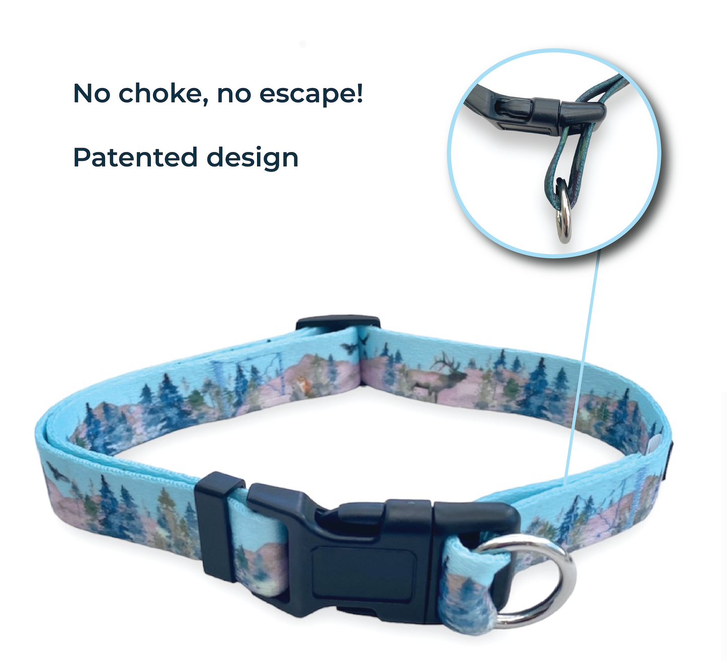 an image of an escape proof dog collar from fearless pet