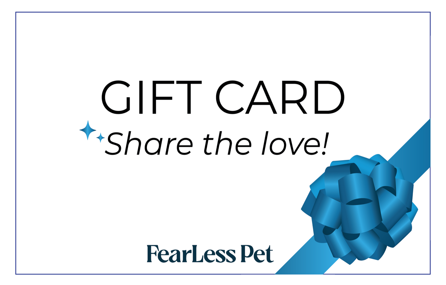 an image of a gift card for fearless pet