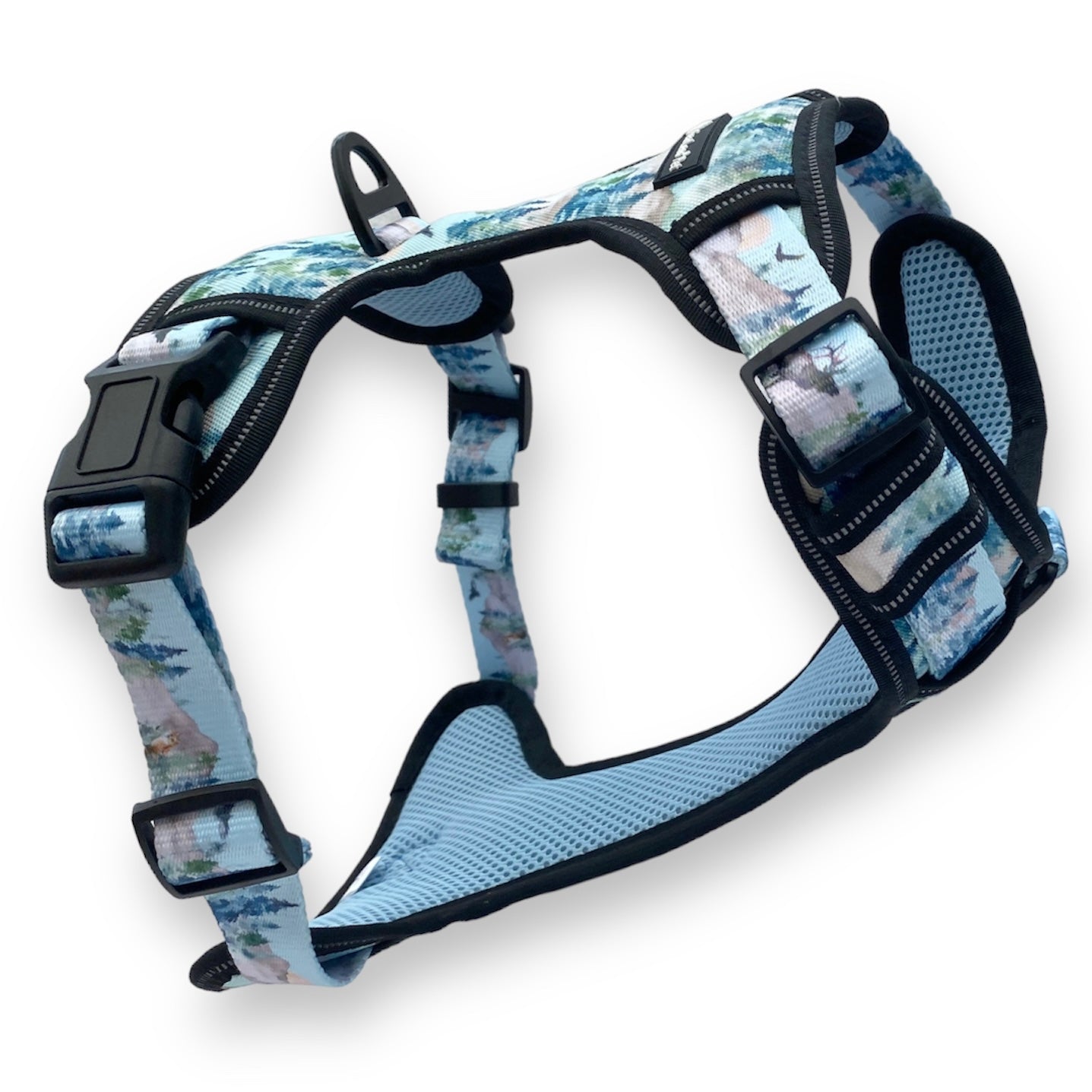 a 3d model of a large no pull dog harness from fearless pet in a trees print